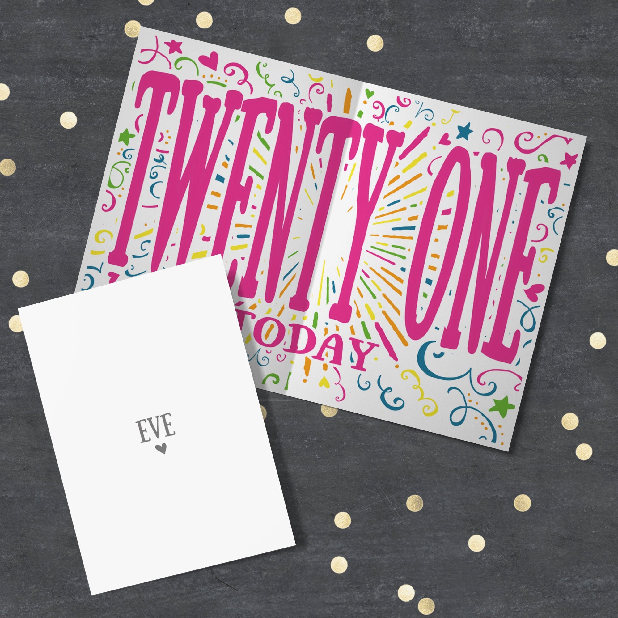21st Birthday Card Girl's Personalised 21st Birthday - Etsy Norway