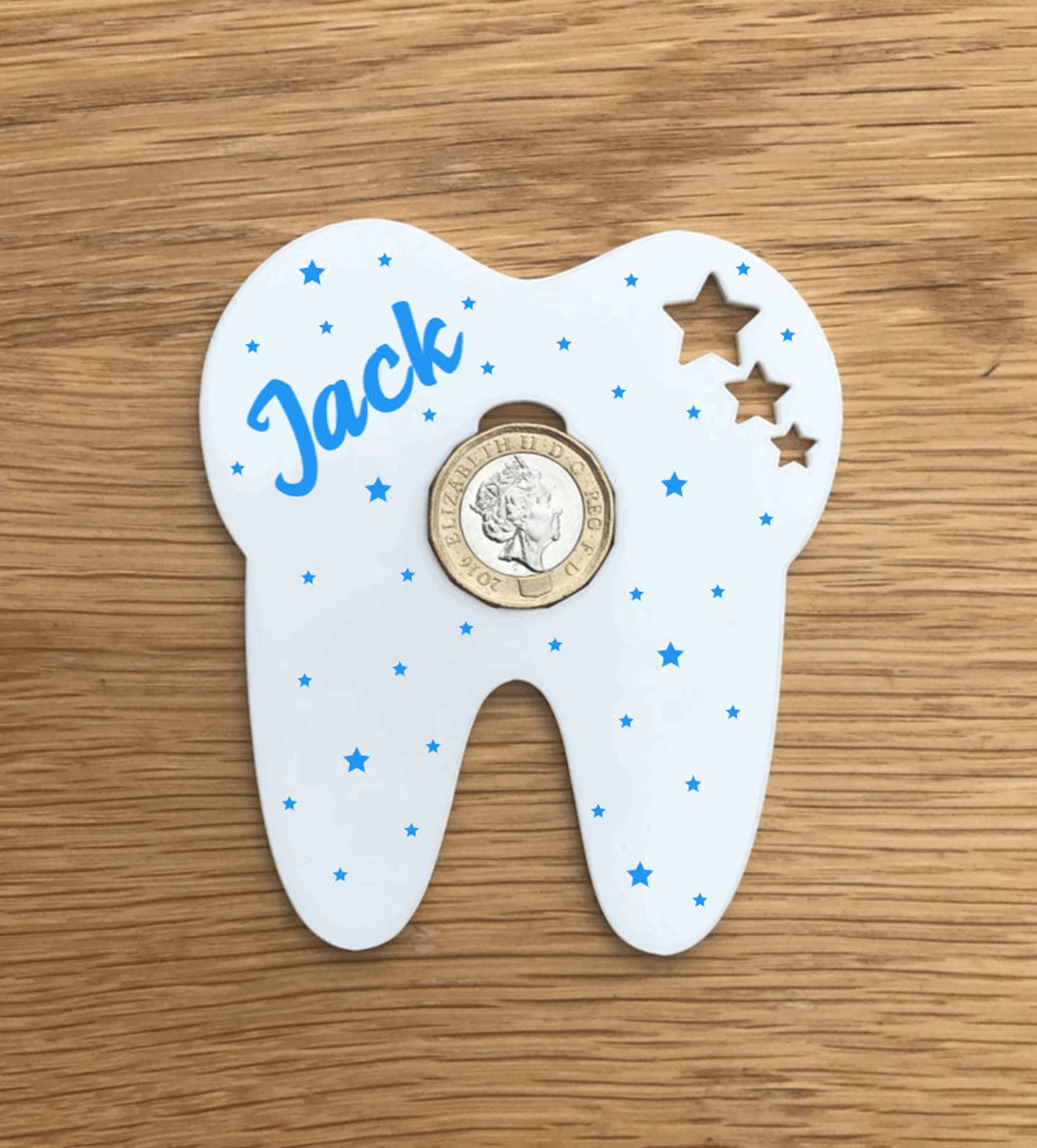 Personalised Tooth Fairy Coin Holder from the tooth fairy Etsy