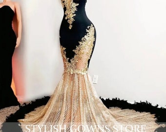 Africa long black & gold  sparkly dress for prom, wedding, sweet 16, parties, and more! Made from Africa