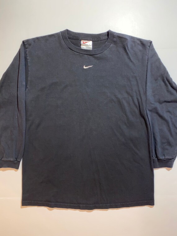 Vintage Nike Center Swoosh Black Long Sleeve Shirt