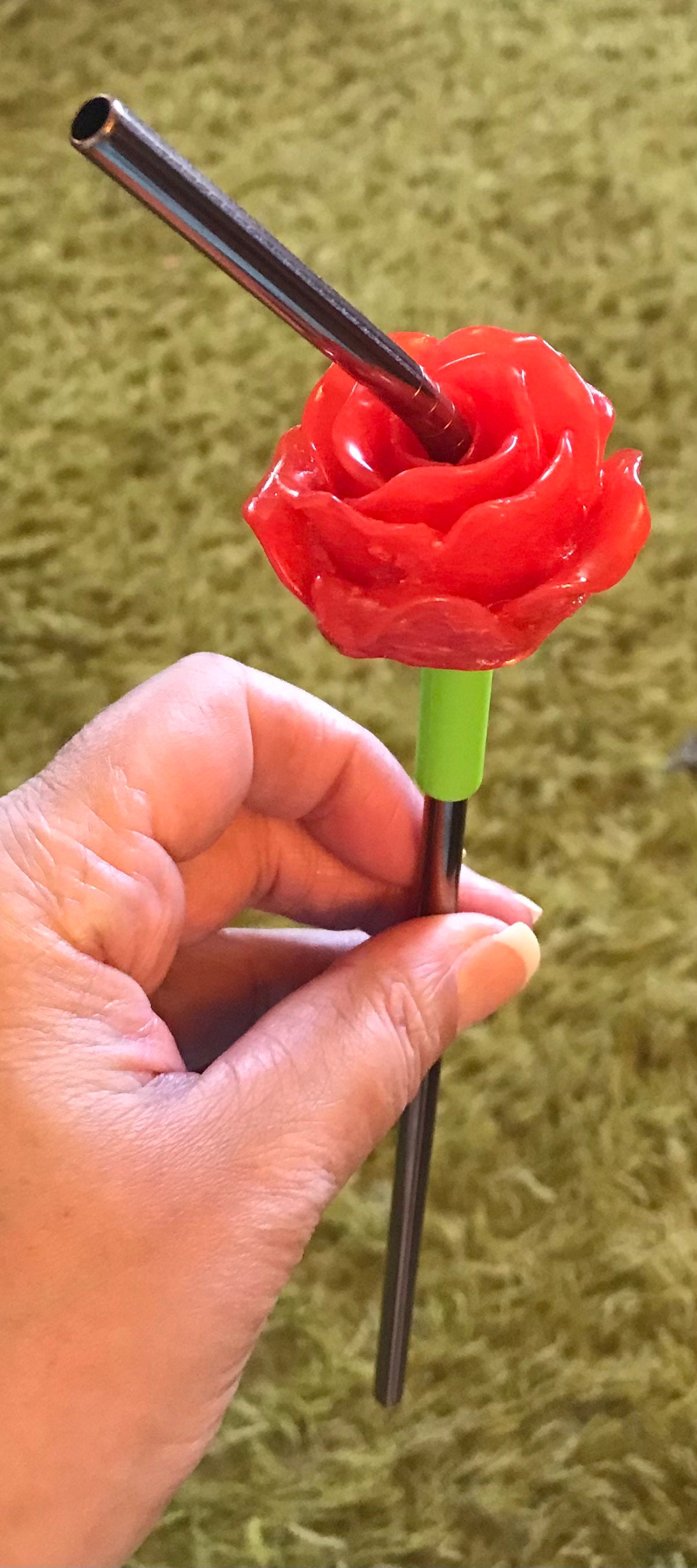 Straw toppers with stainless steel straws Etsy