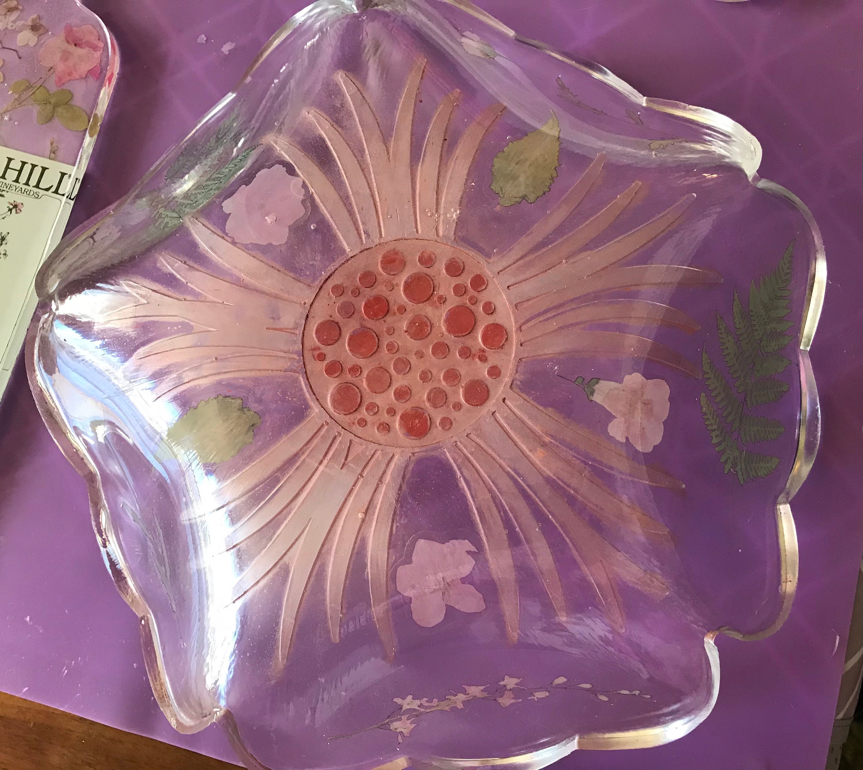 Decorative Floral serving bowl Etsy