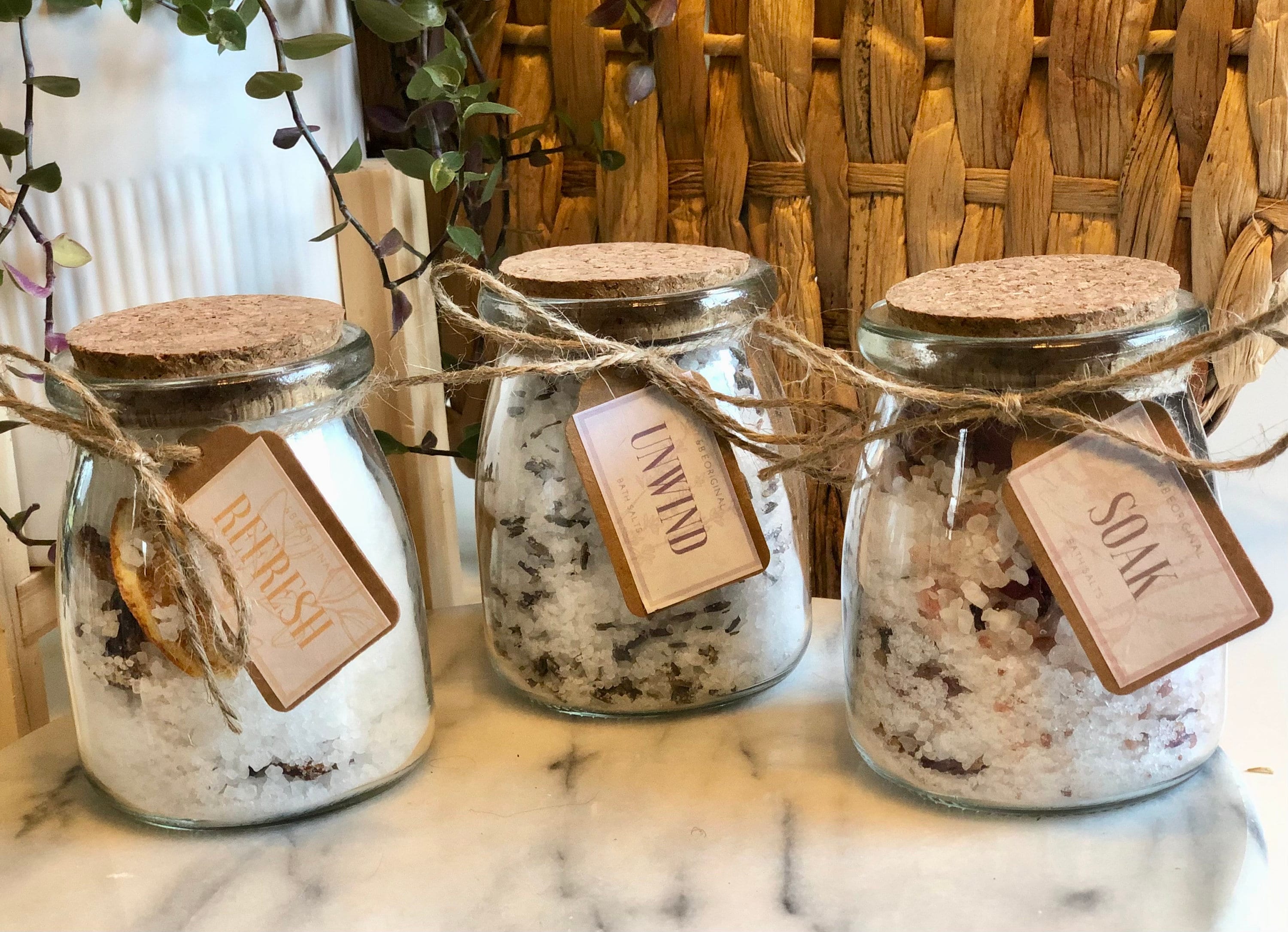 Natural Bath Salt Jars Refillable Sustainably Sourced Etsy UK