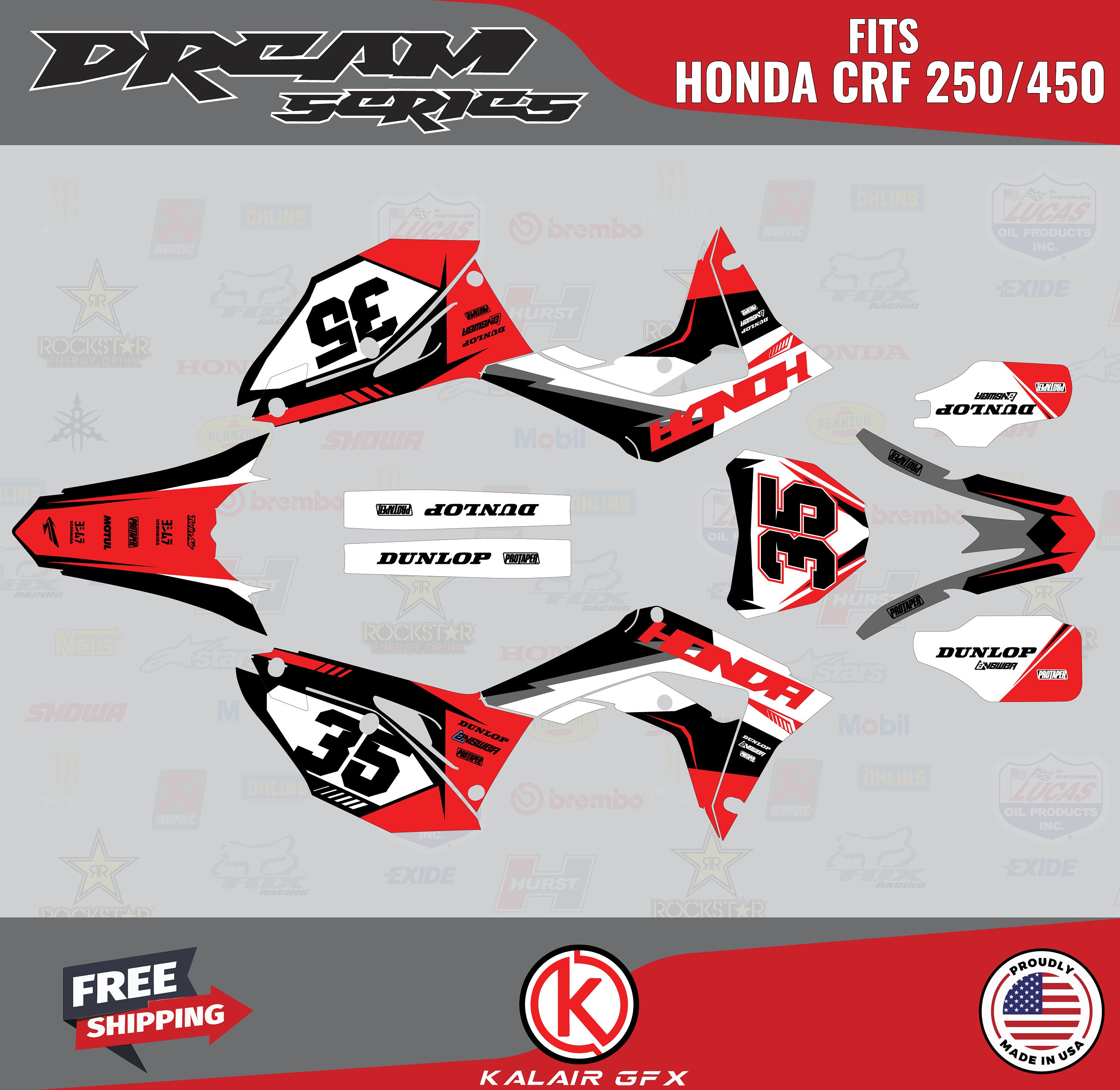 Full Graphics Kit Motocross Stickers for Honda CRF 250R 250 20182022