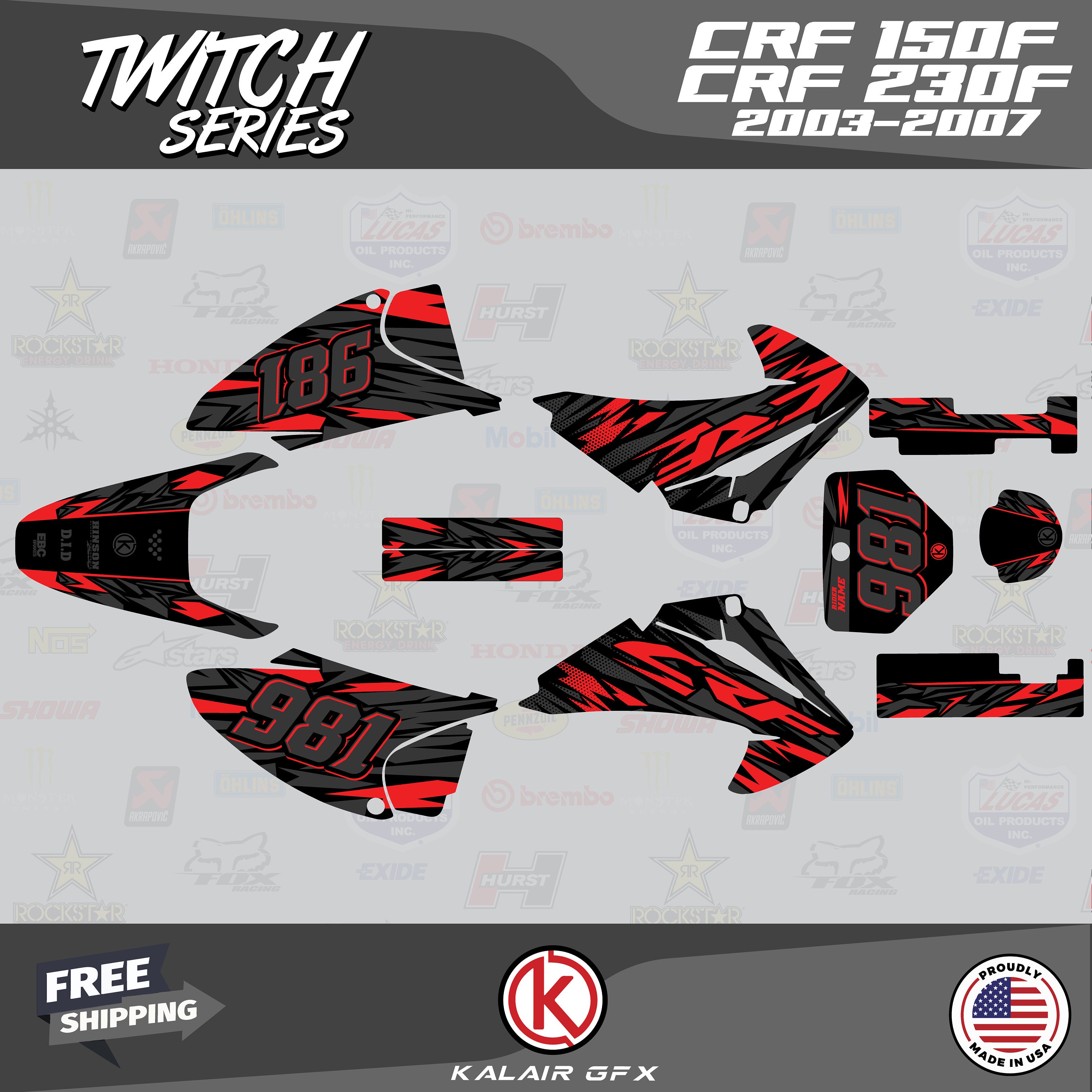 Custom Graphics Vinyl Decals for Honda CRF230F CRF 230F Graphic Kit ...