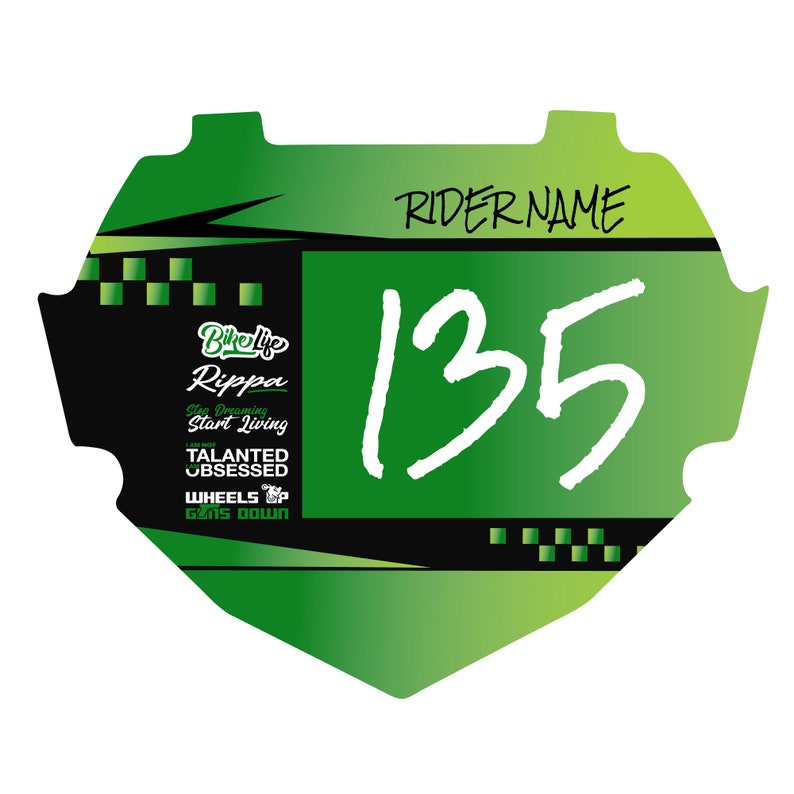 Custom Graphics Number Plate Custom BMX Box Two Number Plate Decals - Personalize Your Racing ...