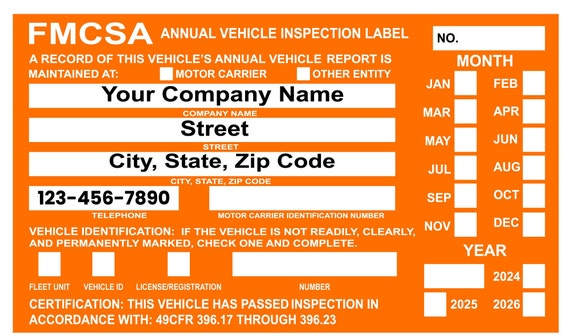 Annual Vehicle Inspection Report DOT-Approved Vehicle Inspection ...