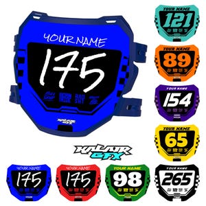 Custom ODI DH Electric Bike Number Plate Decal with Your Name & Number, Surron Multicolored Eye-catching Decals, Plastics NOT Included.