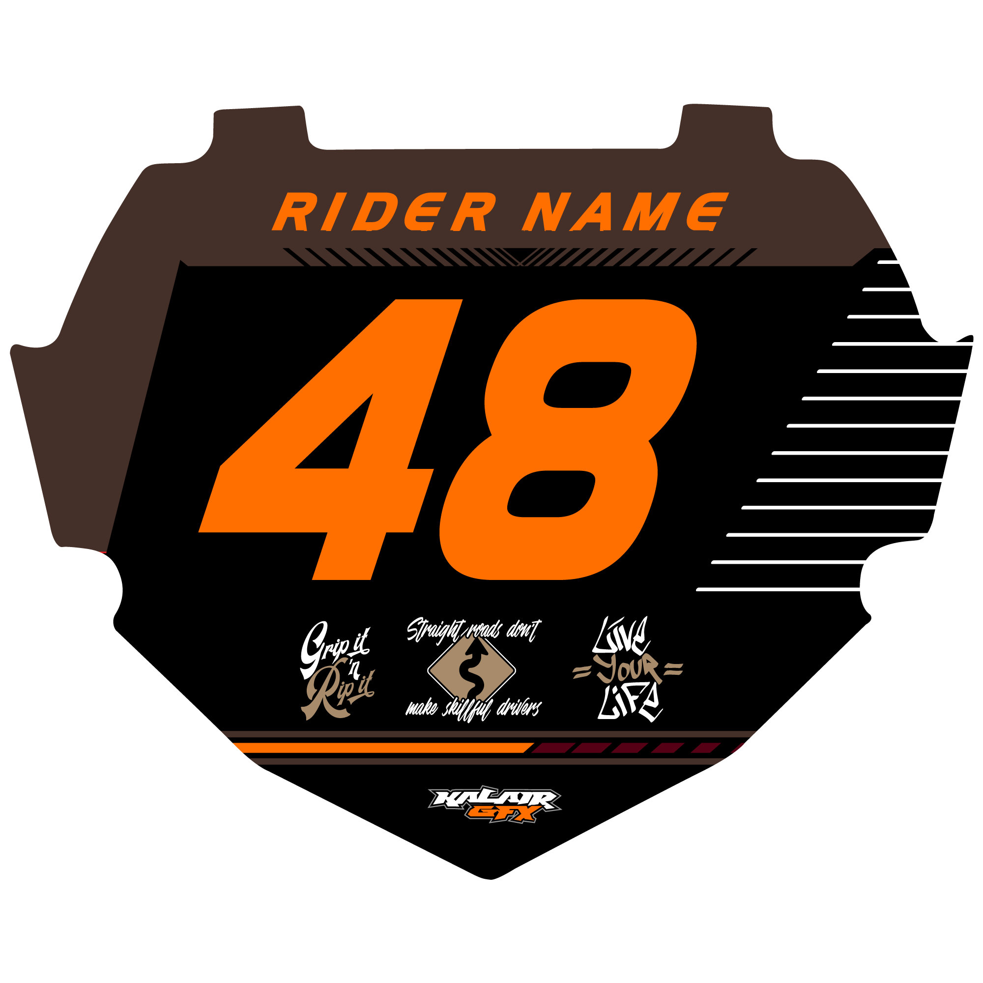 Custom Graphics Number Plate Custom BMX Box Two Number Plate Decals - Personalize Your Racing ...