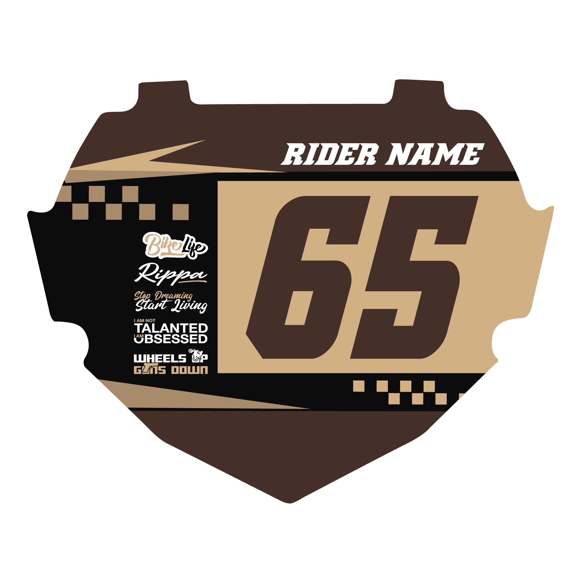 Custom Graphics Number Plate Custom BMX Box Two Number Plate Decals - Personalize Your Racing ...