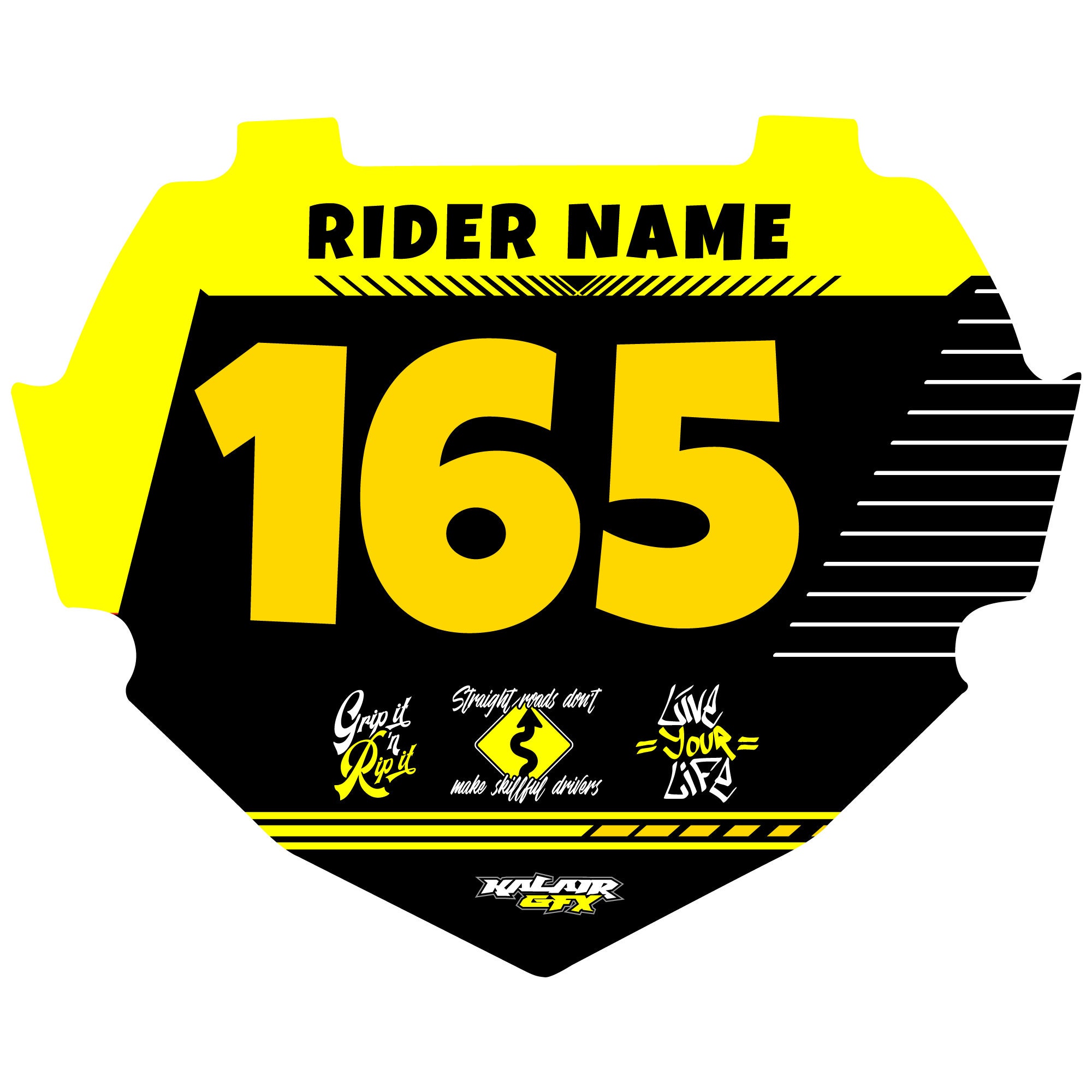 Custom Graphics Number Plate Custom BMX Box Two Number Plate Decals - Personalize Your Racing ...