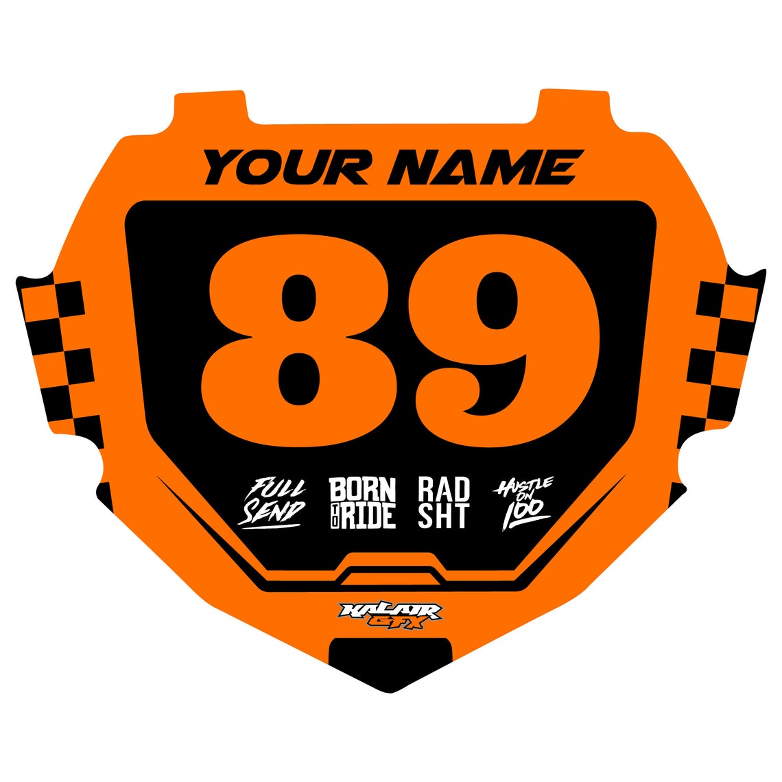 Custom Graphics Number Plate Custom BMX Box Two Number Plate Decals - Personalize Your Racing ...