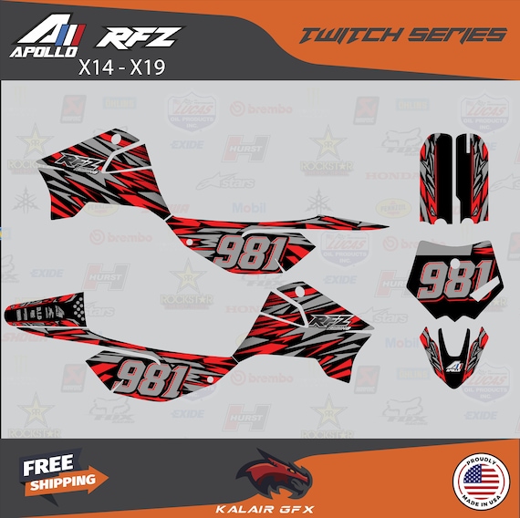 Custom Graphics Kit for Apollo RFZ X4 X5 X6, X14 to X19 All Years