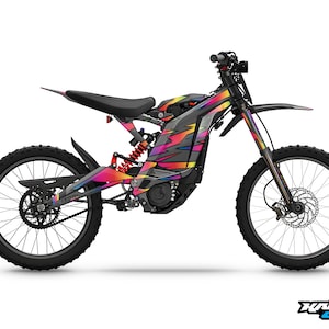 Graphics for Sur-ron Surron  Light Bee Electric Wrap - Vision Series Rainbow