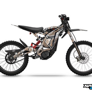 Graphics for Sur-ron Surron  Light Bee Electric Decals - Snagged Series Tan
