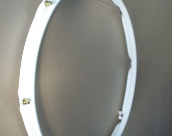 10" White finish Display frame w/ Chrome lugs for Autographed Drum Heads " HEADFRAMEZ " New !! Mancave