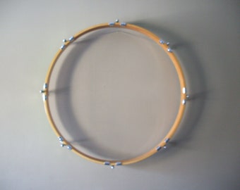 20" Drum Head Frame: Groovy Green Sparkle Hoop with Chrome Claws