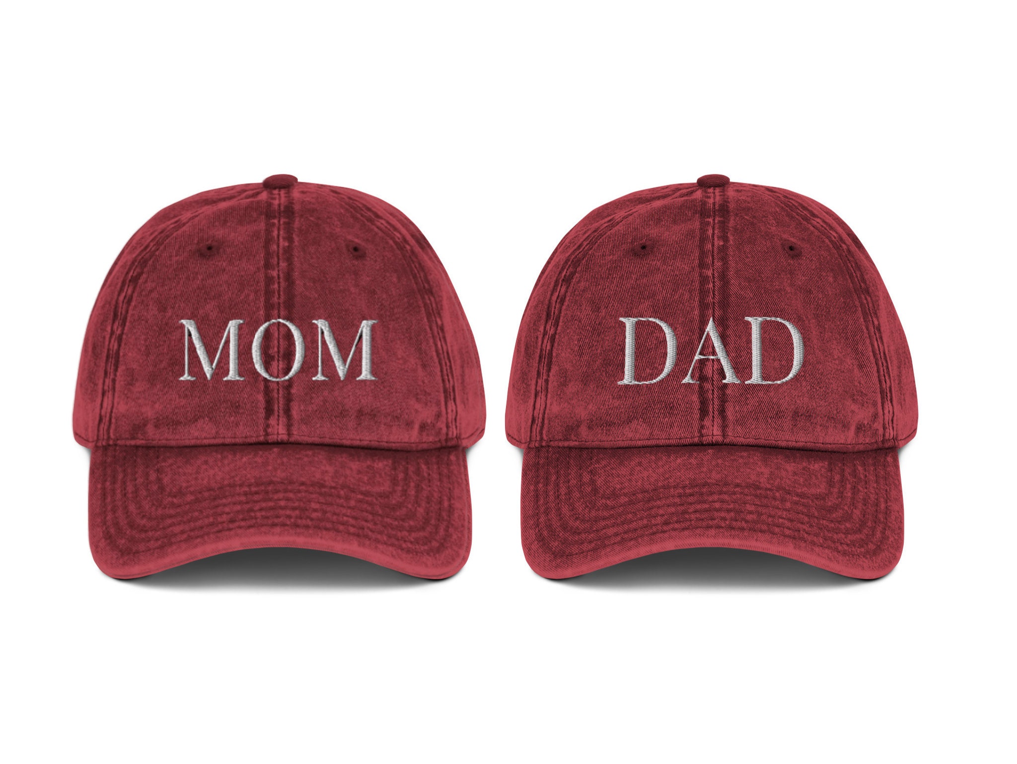 Mom & Dad Baseball Caps - Embroidered Mesh Hats For Couples, Fathers Day Gifts