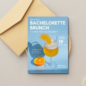 Bachelorette Brunch Invitation Editable Digital Template, Bachelorette Party Invite, Bachelorette Brunch Party Digital Editable Invite