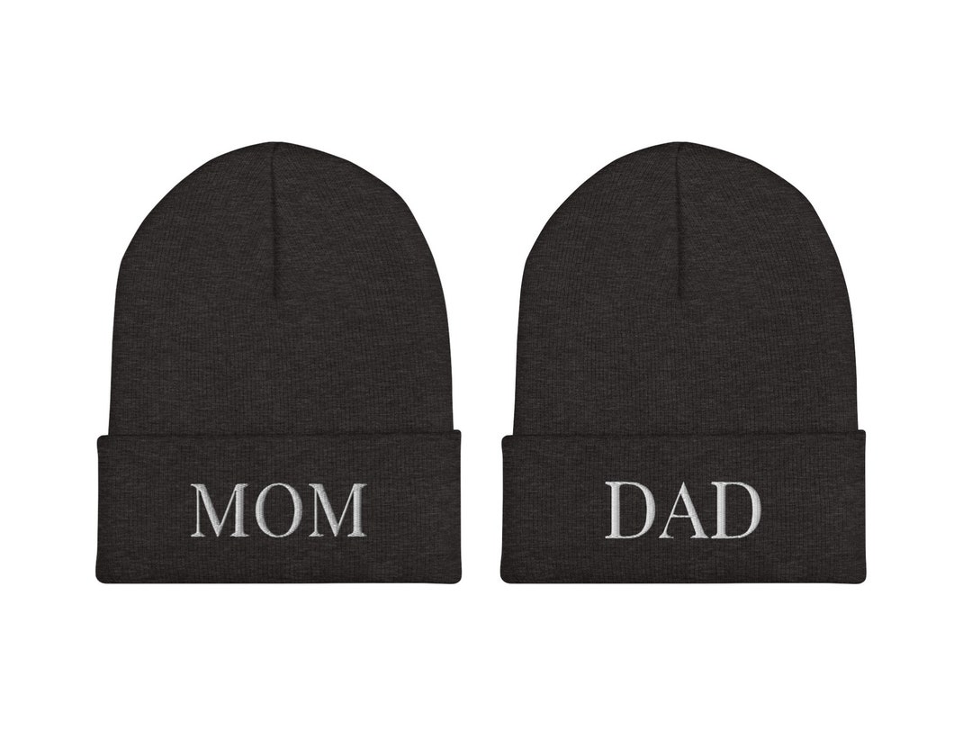Mom and Dad Beanies, Gifts for New Parents, Baby Shower Gift, Gift for