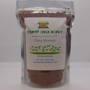 Flax Seed, Sprouting Seeds, Microgreen, Sprouting, Non GMO -