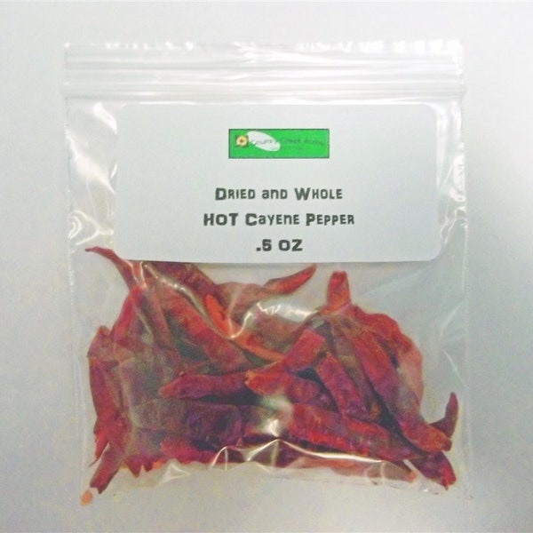 Cayenne Pepper, Whole Dried, Delicious Fresh Spicy Dried Herb