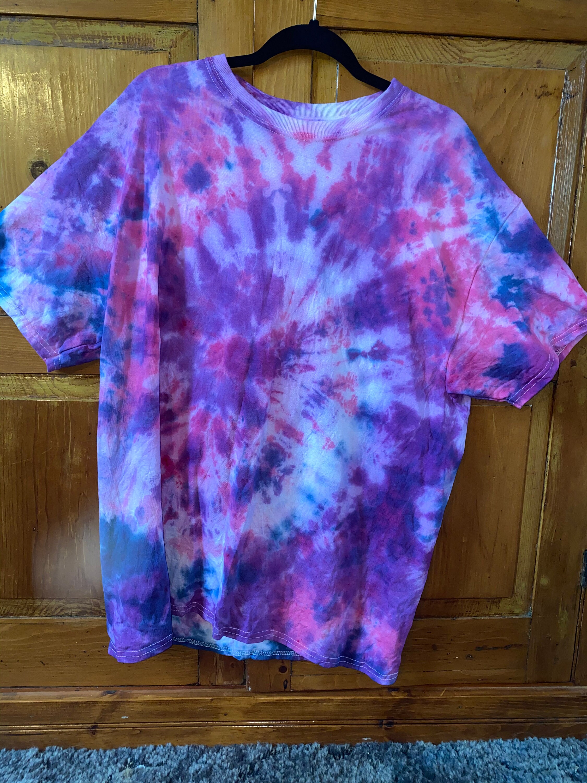 XL 100% Cotton Purple Pink Blue Tie Dye | Etsy