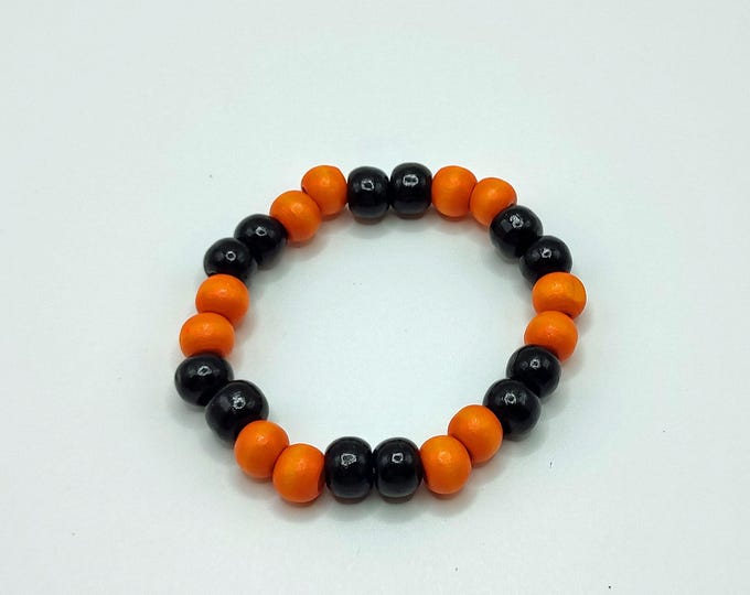 Orange and Black Halloween Bracelet.