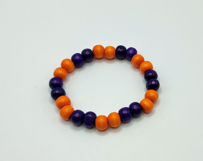 Purple and Orange Halloween Bracelet.