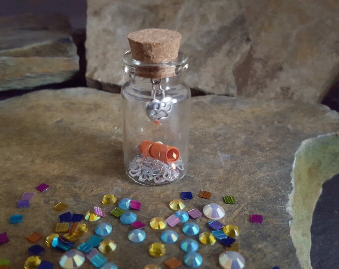 Message in a Bottle with Silver Love My Dog Charm