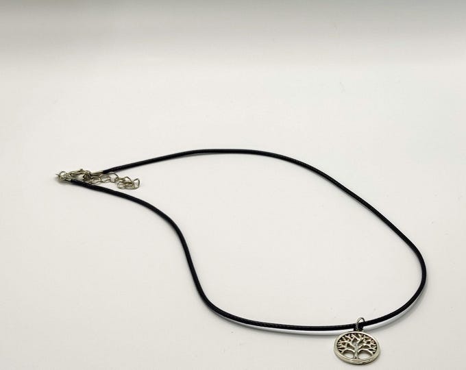 Necklace With Silver Tree Of Life Charm.