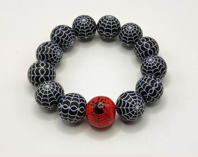 Black and Red Spider Bracelet.