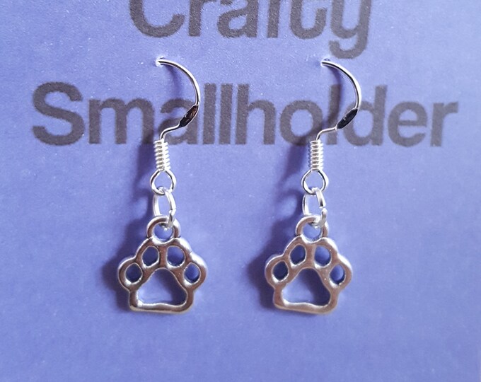 Paw Print Earrings - Pair