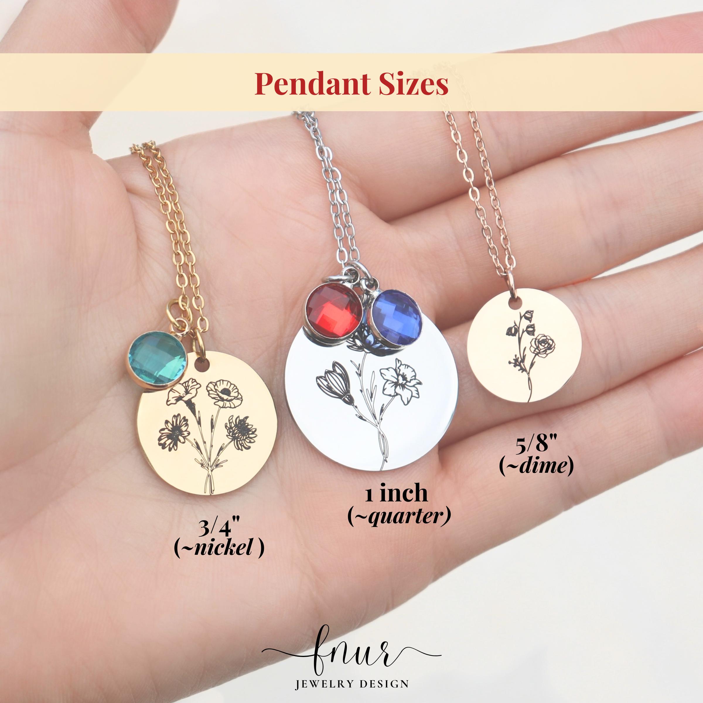 custom bouquet necklace displayed inside elegant fnur branded jewelry gift box