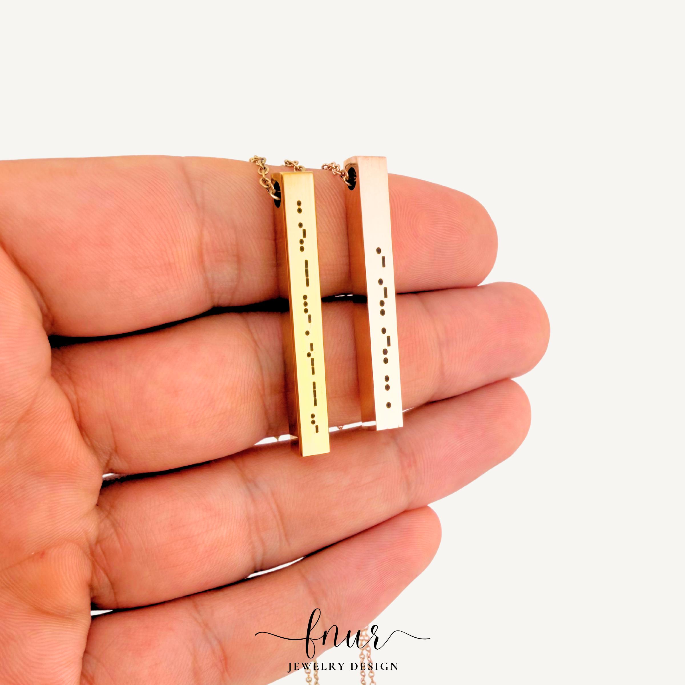 luxurious gift box packaging for custom morse code jewelry piece