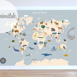 Kids World Map, Gift for Kids, World Map Puzzle for Kids Gift