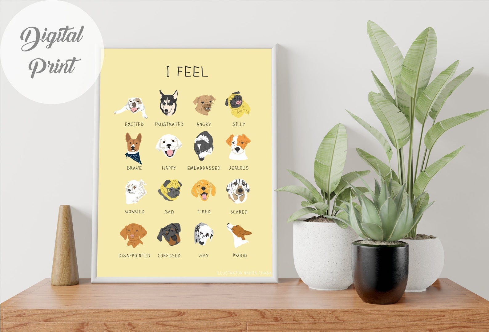 I Feel Dogs Poster Feelings And Emotions Chart Feelings List Il 1588xN.3543458231 Kp7f