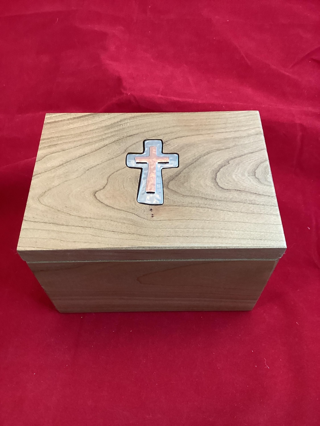 Wooden Box With a Cross Insert - Etsy