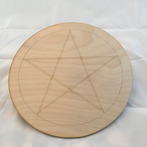 Pentacle crystal grid