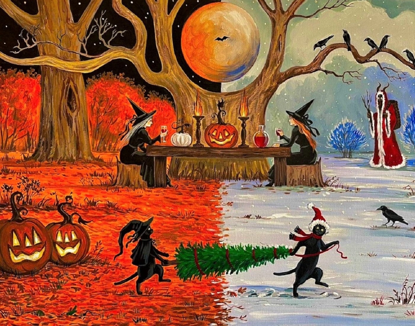 8x10 SAMHAIN Ryta ハロウィン クリスマス 異教徒 クランプス フォーク