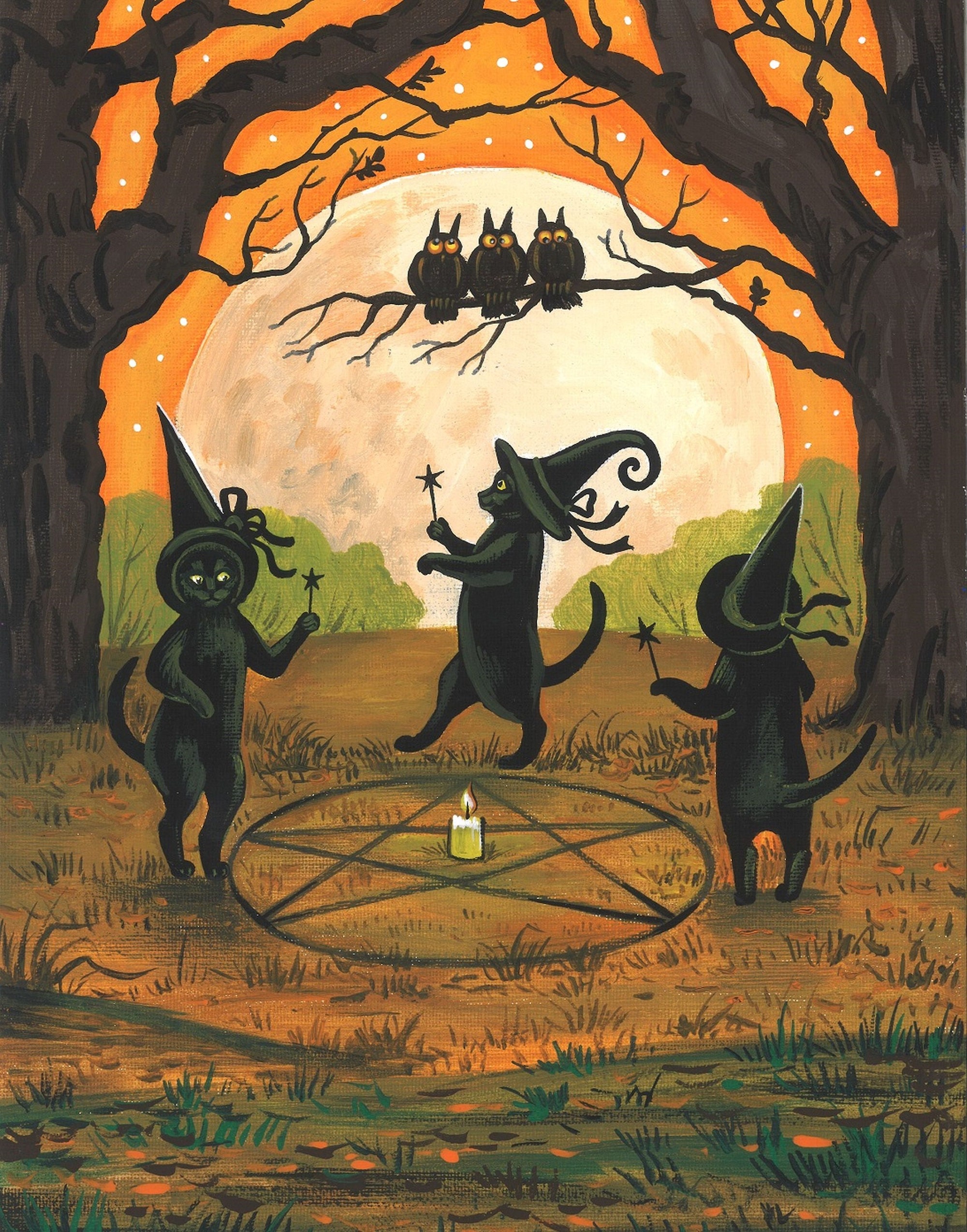 11x14 WITCH'S CIRCLE Ryta Print of Original Painting Etsy UK