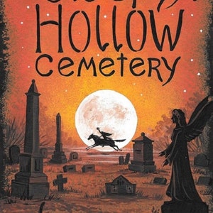 ACEO Sleepy Hohle Cemetery RYTA Halloween Schild Headless Horseman Van Brunt Ichabod Crane Innen Haus Design Dekor Dekoration Kunst Herbst