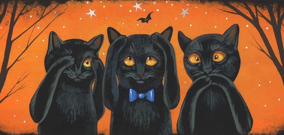 ♢ステンドグラス♢ ハロウィンの黒猫さん ハロウィンに