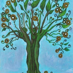 ACEO Gathering Of The Dryads RYTA tree Celtic Pagan oak legend folklore witch Halloween interior home house design decor decoration art