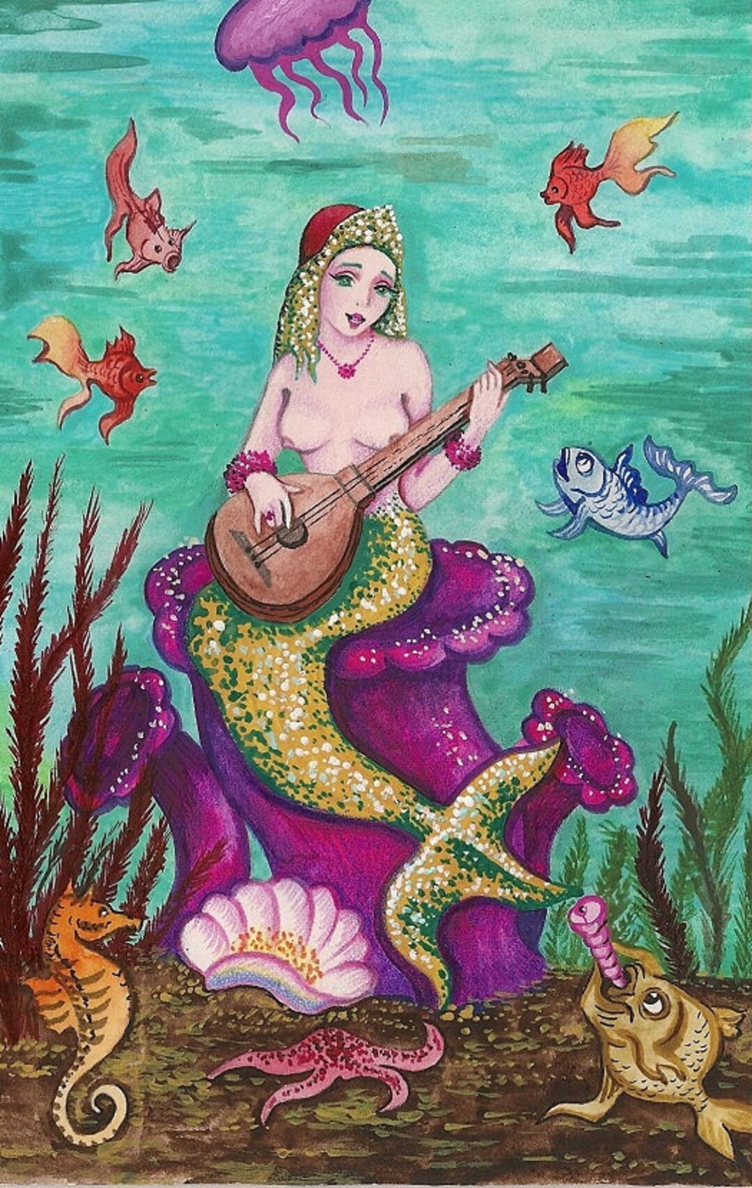 人魚と貝殻のお家