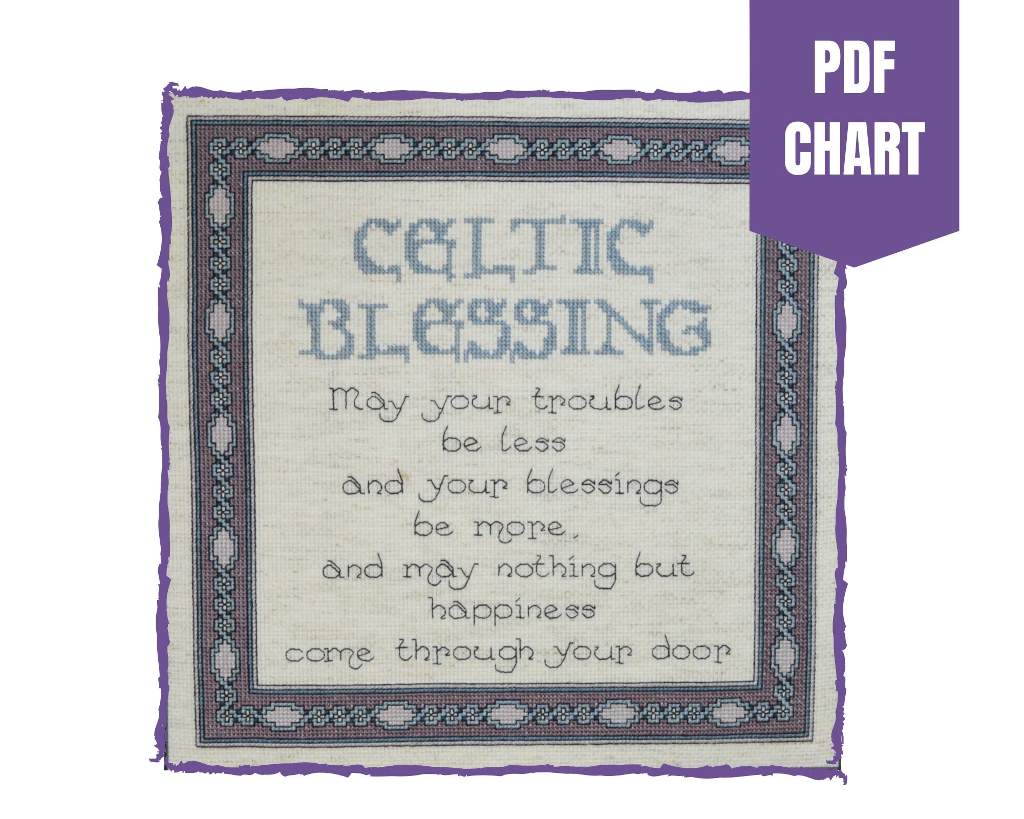 Celtic Blessing Sampler Cross Stitch Chart/irish Etsy