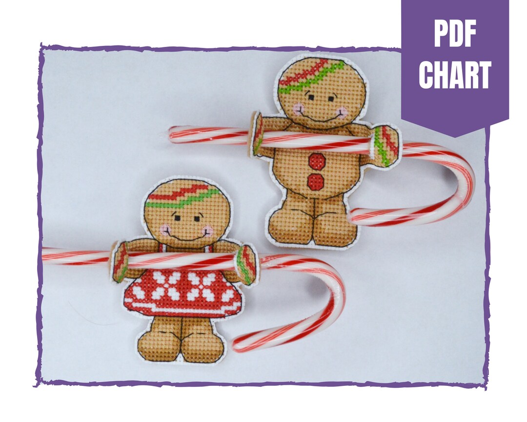 Cross Stitch Candy Cane Holders/cross Stitch Chart/instant Pdf Download