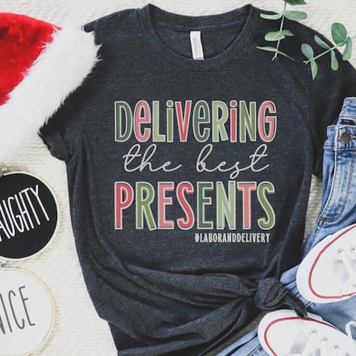Labor And Delivery Nurse Shirts Christmas L D Nurse Shirts Etsy