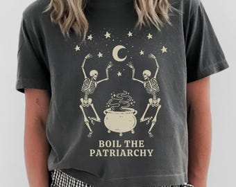 Boil The Patriarchy Crop Top, Feminist Crop Top, Resist Boxy Tee, Resistance Boxy Shirt, Liberal Crop Top, Leftist Crop Top, Protest Crops