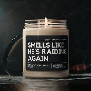 Smells Like He's Raiding Again Candle, Raid Night Gift, Guild Gifts, Nerdy Husband Gift, Computer Gamer Gifts, Gaming Boyfriend Candles, PC